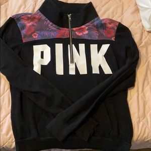 pink victoria’s secret quarter zip